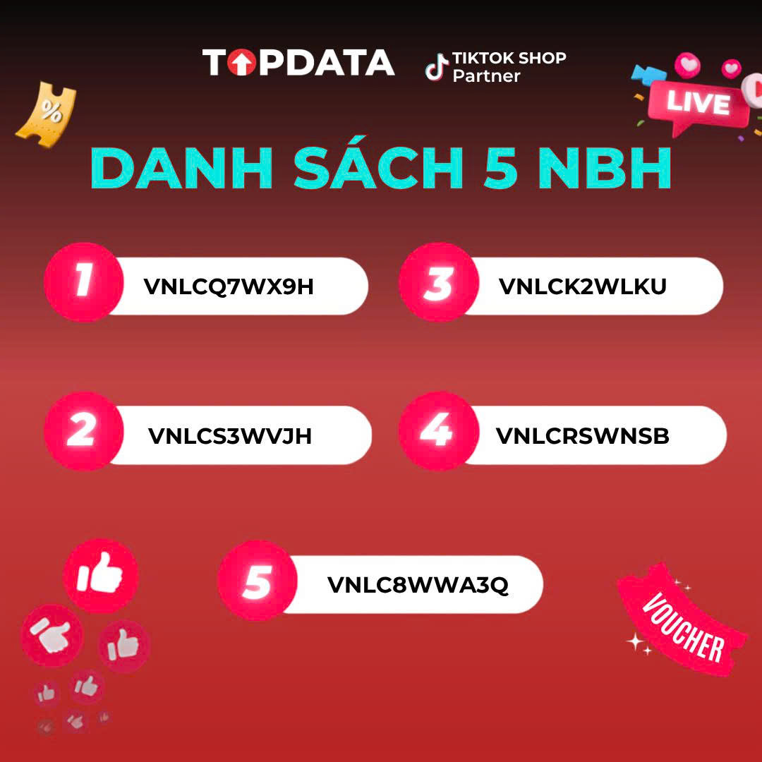 TOPDATA XIN CHÚC MỪNG TOP 5 NHÀ BÁN HÀNG CÓ KẾT QUẢ LIVESTREAM NỔI BẬT TRONG THÁNG 08/2026 count(TOPDATA XIN CHÚC MỪNG TOP 5 NHÀ BÁN HÀNG CÓ KẾT QUẢ LIVESTREAM NỔI BẬT TRONG THÁNG 08/2026)